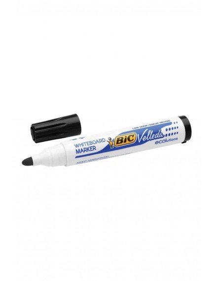 Bic Velleda Eco Yuvarlak Uç Siyah Beyaz Tahta Kalemi 1701