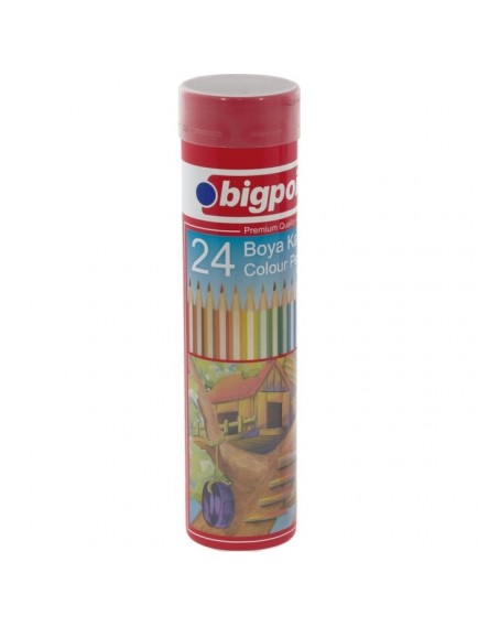 Bigpoint 24 Renk 3.3Mm Metal Tüp Kuru Boya Kalemi 941-24