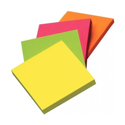 Bigpoint Neon Sarı 75X75 Yapışkanlı Çizgili Not Kağıdı Bp810-15