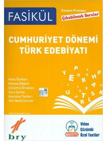 Birey Yayınları Yks Cumhuriyet Dönemi Edebiyatı Fasikül
