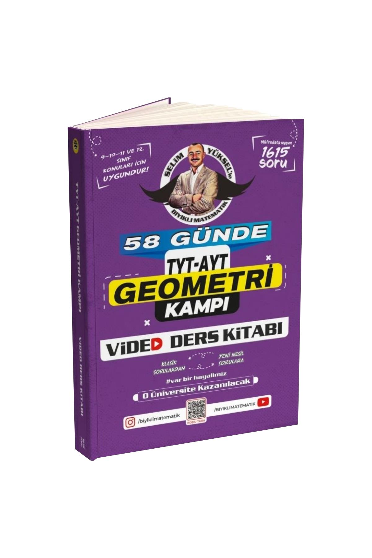 Bıyıklı Matematik Yayınları  58 Günde Tyt-Ayt Geometri Kampı Video Ders Kitabı