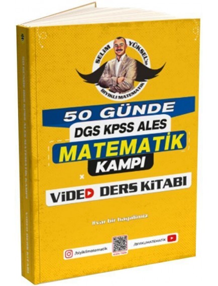 Bıyıklı Matematik Yayınları Dgs-Kpss-Ales Matematik 50 Günde Kampı Video Ders Kitabı 