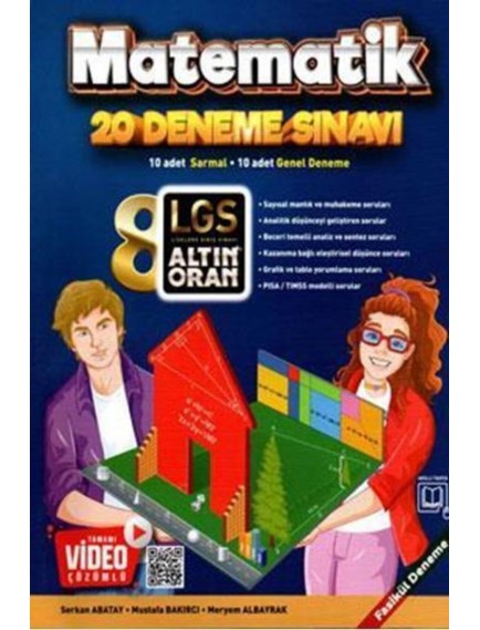 Altın Oran Yayınları 8. Sınıf Lgs Matematik 20 Deneme Sınavı
