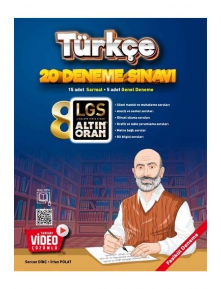 Altın Oran Yayınları 8. Sınıf Lgs Türkçe  20 Deneme Sınavı