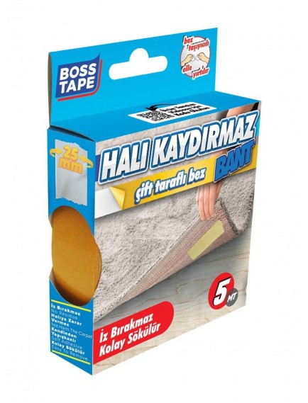 Boss Tape Çift Taraflı Halı Kaydırmaz 25Mmx5Mt Bt-03001