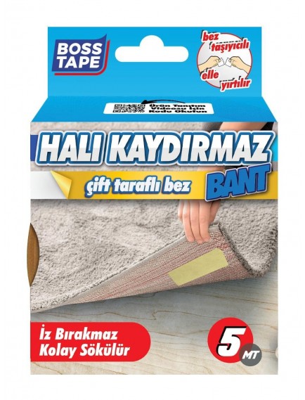 Boss Tape Çift Taraflı Halı Kaydırmaz 25Mmx5Mt Bt-03001