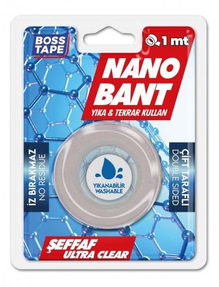 Boss Tape Nano Bant 1Mt Şeffaf Bt-01030