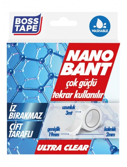 Boss Tape Nano Bant 3Mt Şeffaf Bt-01031