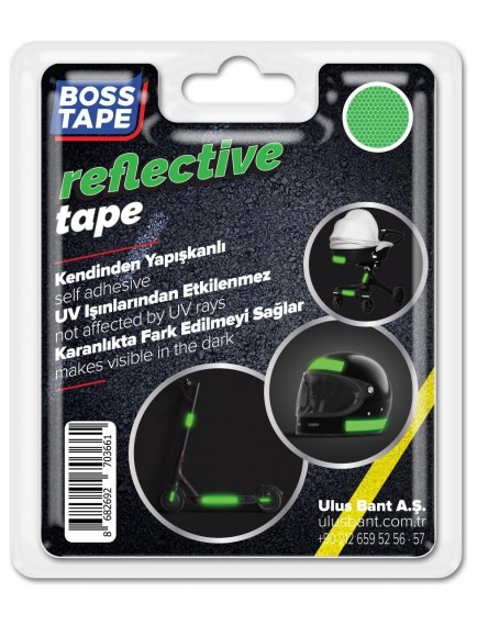 Boss Tape Reflektif Bant Fosforlu 35Mmx1,5Mt Bt-09005