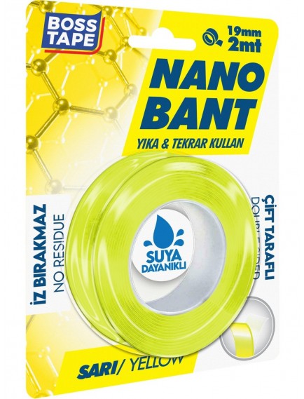 Boss Tape Sarı Nano Bant Magıc Tape 19Mmx2Mt Bt-01034