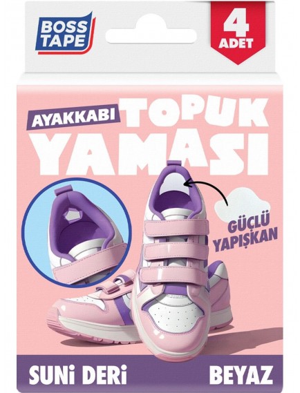Boss Tape Topuk Yaması (4 Adet) Beyaz Bt-07003