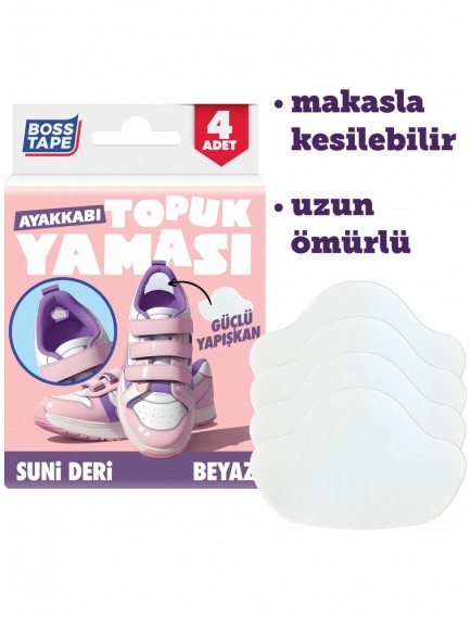 Boss Tape Topuk Yaması (4 Adet) Beyaz Bt-07003