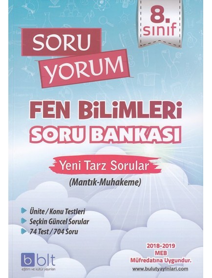Bulut Eğitim Yayınları  8. Sınıf Fen Bilimleri Soru Bankası