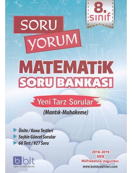 Bulut Eğitim Yayınları  8. Sınıf Matematik Soru Bankası