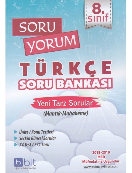 Bulut Eğitim Yayınları  8. Sınıf Türkçe Soru Bankası