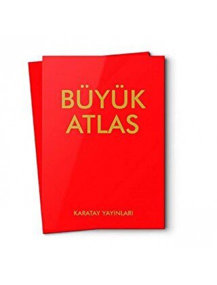 Büyük Atlas - Dünya Atlası - Ciltli (Kırmızı) - Kolektif - Karatay Yayınları