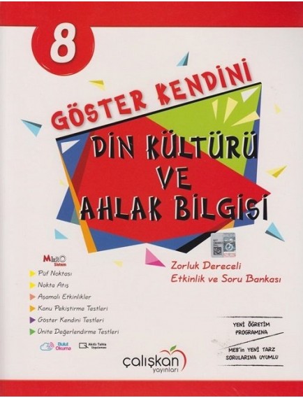 Çalışkan Yayınları 8. Sınıf Din Kültürü Ve Ahlak Bilgisi Göster Kendini Soru Bankası