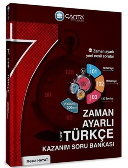 Çanta Yayınları 7. Sınıf Türkçe Zaman Ayarlı Kazanım Soru Bankası