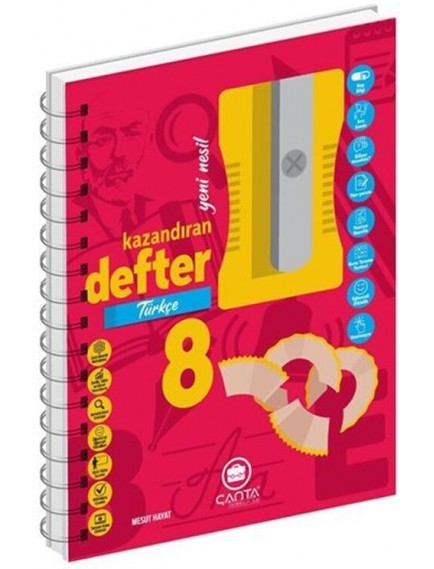 Çanta Yayınları 8. Sınıf Türkçe Okula Yardımcı Kazandıran Defter