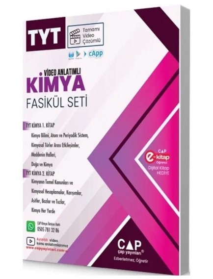 ÇAP YAYINLARI TYT KİMYA VİDEO ANLATIMLI FASİKÜL SET (26)