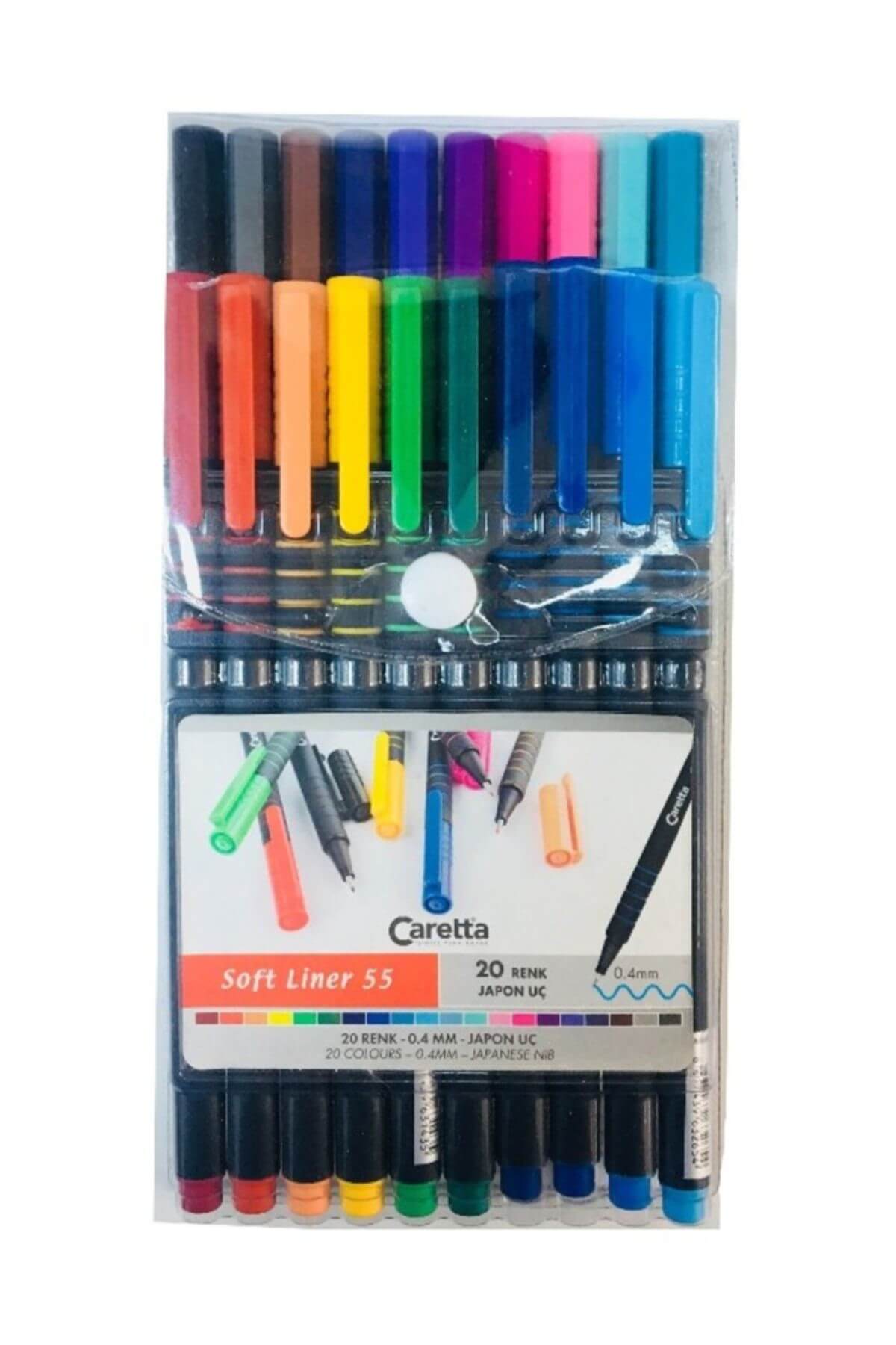 Caretta Soft Liner Kalem 20’Li Karışık Renk Pvc Ambalaj