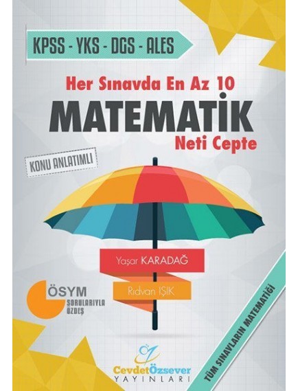 Cevdet Özsever Yayınları Matematik 10 Net Cepte Kpss Yks Dgs Ales