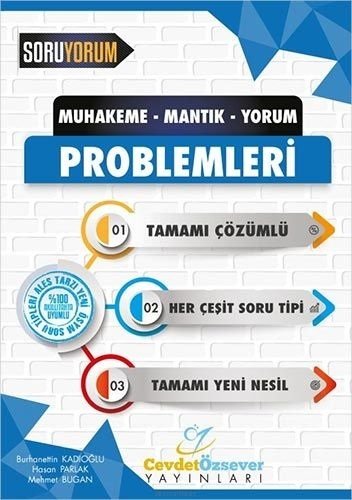 Cevdet Özsever Yayınları Muhakeme Mantık Yorum Problemleri Tamamı Çözümlü Ales Tarzı