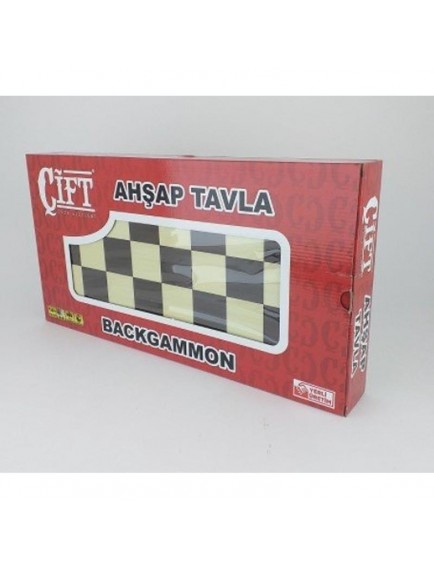 Çift Ahşap Tavla Kutulu