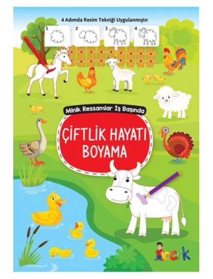 Çiftlik Hayatı Boyama - Minik Ressamlar İş Başında - Kolektif - Bıcırık Yayınları