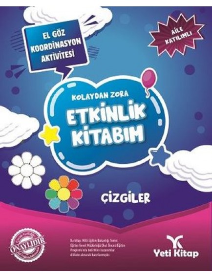 Çizgiler / Kolaydan Zora Etkinlik Kitabım - Kolektif - Yeti Kitap Yayınları