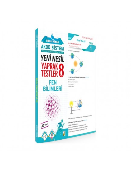 Damla Yayınları 8. Sınıf Akıllı Damla Yeni Nesil Fen Bilimleri Yaprak Test