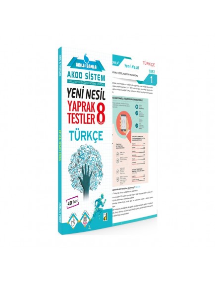 Damla Yayınları 8. Sınıf Akıllı Damla Yeni Nesil Türkçe Yaprak Test