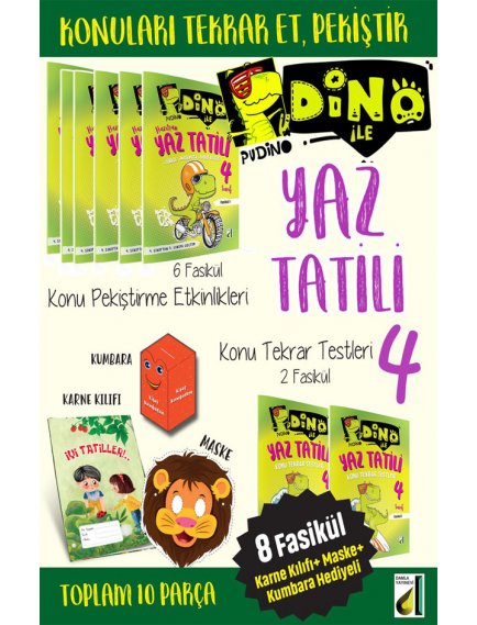 Damla Yayınları 4. Sınıf Dino İle Yaz Tatil Kitabı