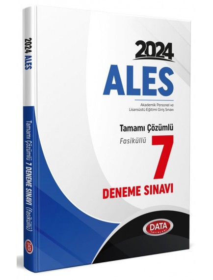 Data Yayınları Ales Tamamı Çözümlü 7 Deneme Sınavı 