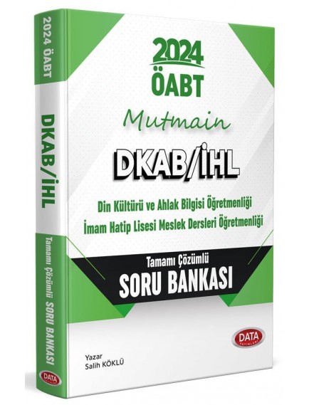Data Yayınları Öabt Mutmain Dkab / İhl Tamamı Çözümlü Soru Bankası 