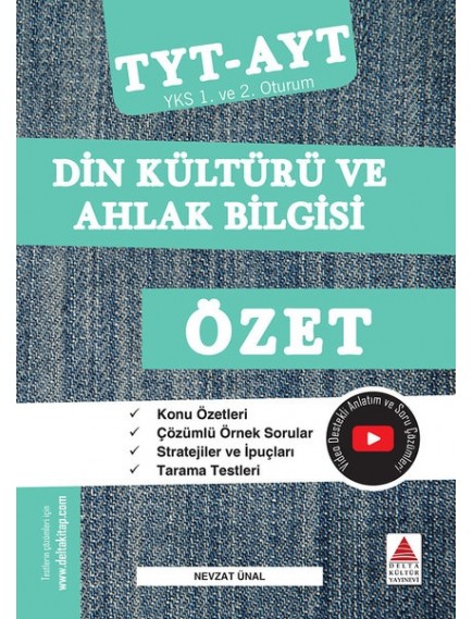 Delta Kültür Yayınları Tyt-Ayt Din Kültürü ve Ahlak Bilgisi  Özet