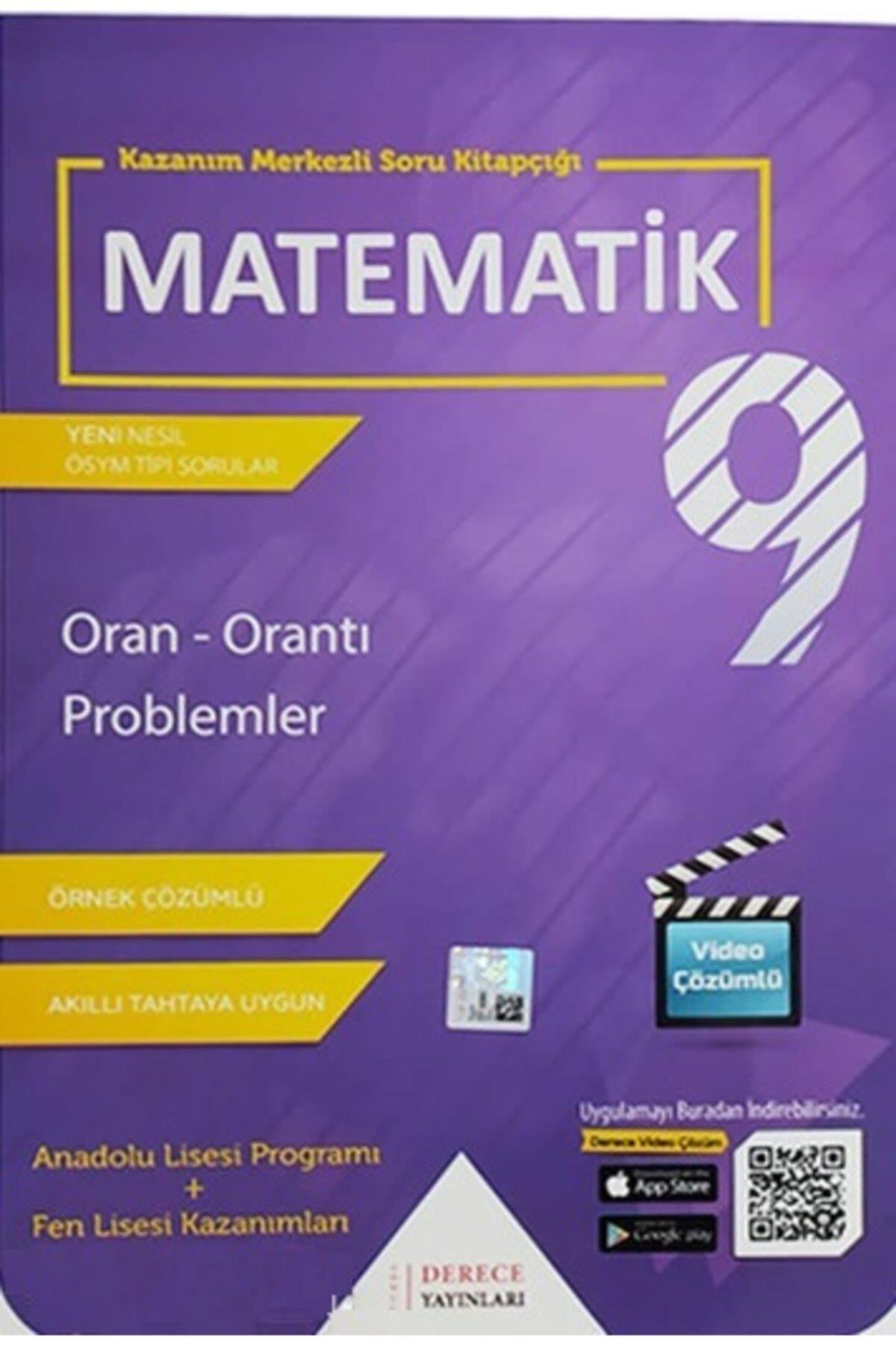 Derece Yayınları 9. Sınıf Matematik Oran-Orantı - Problemler