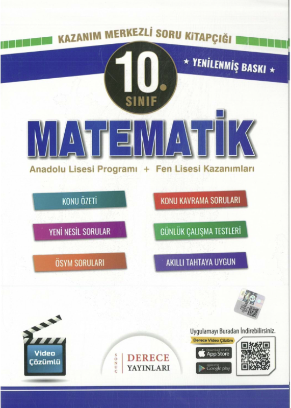 Derece Yayınları 10. Sınıf Matematik Set