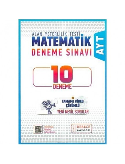 Derece Yayınları Ayt Matematik 10 Deneme Sınavı