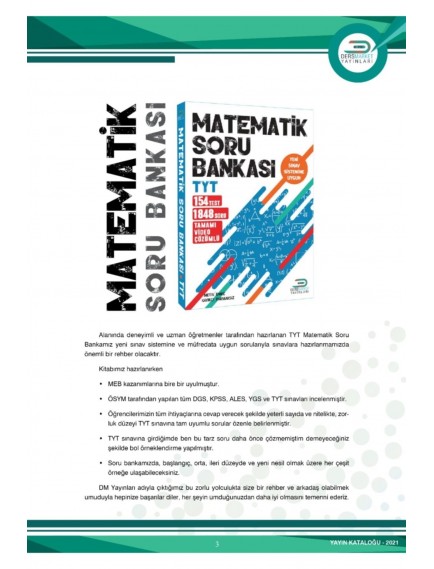 Ders Market Yayınları Tyt Matematik Soru Bankası