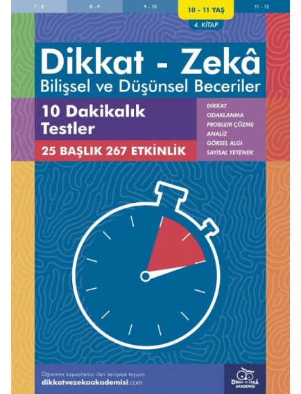 Dikkat Zeka Yayınları 10 Dakikalık Testler (10 - 11 Yaş)