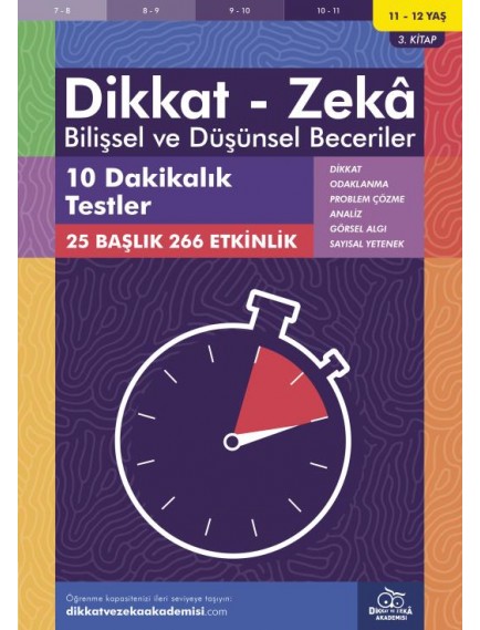 Dikkat Zeka Yayınları 10 Dakikalık Testler (11 - 12 Yaş)