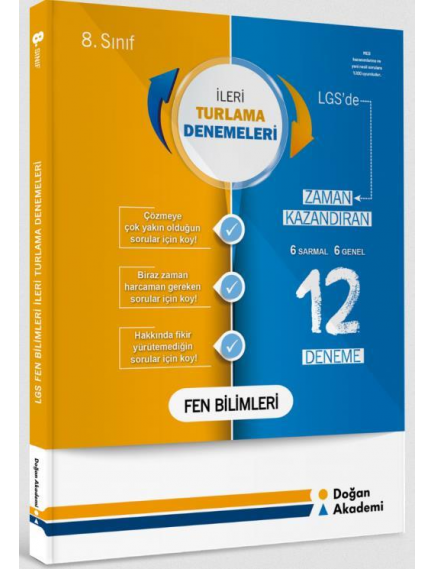 Doğan Akademi Yayınları 8. Sınıf Fen Bilimleri İleri Turlama 12'Li Deneme