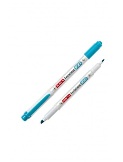 Dong-A Twinliner Soft Fosforlu Kalem Duman Mavi No:49
