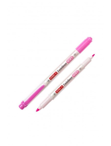 Dong-A Twinliner Soft Fosforlu Kalem Fuşya No:69
