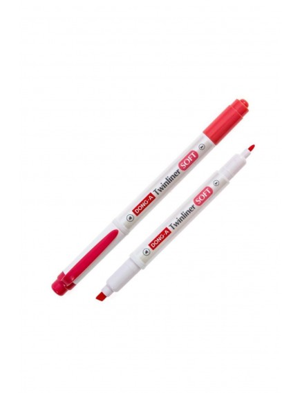 Dong-A Twinliner Soft Fosforlu Kalem Kırmızı No:13