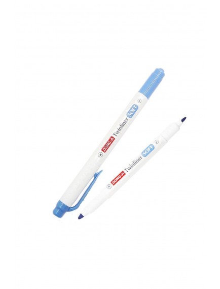 Dong-A Twinliner Soft Fosforlu Kalem Mavi No:38