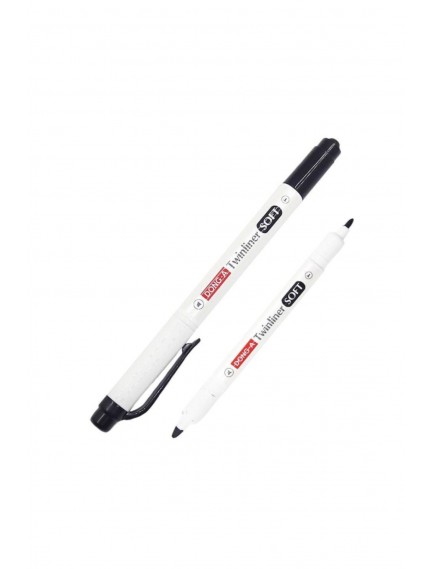 Dong-A Twinliner Soft Fosforlu Kalem Siyah No:31