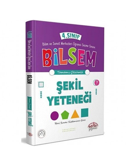 Editör Yayınları 4. Sınıf Bilsem Hazırlık Şekil Yeteneği Tamamı Çözümlü 