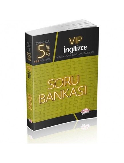Editör Yayınları 5. Sınıf Vip İngilizce Soru Bankası